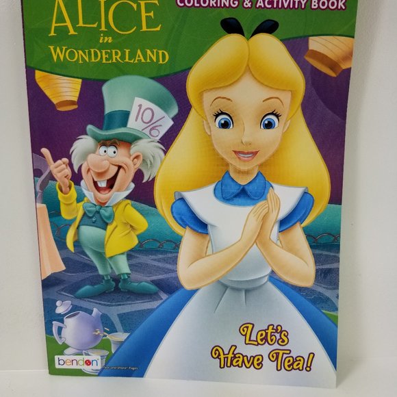 Alice in wonderland Jumbo  coloring Activity book - Picture 3 of 5
